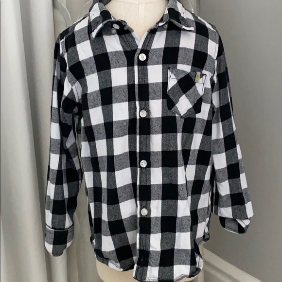Black & white checkered flannel shirt - Picture 1 of 3
